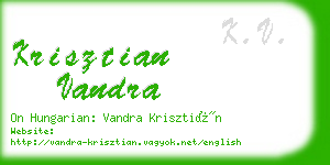 krisztian vandra business card